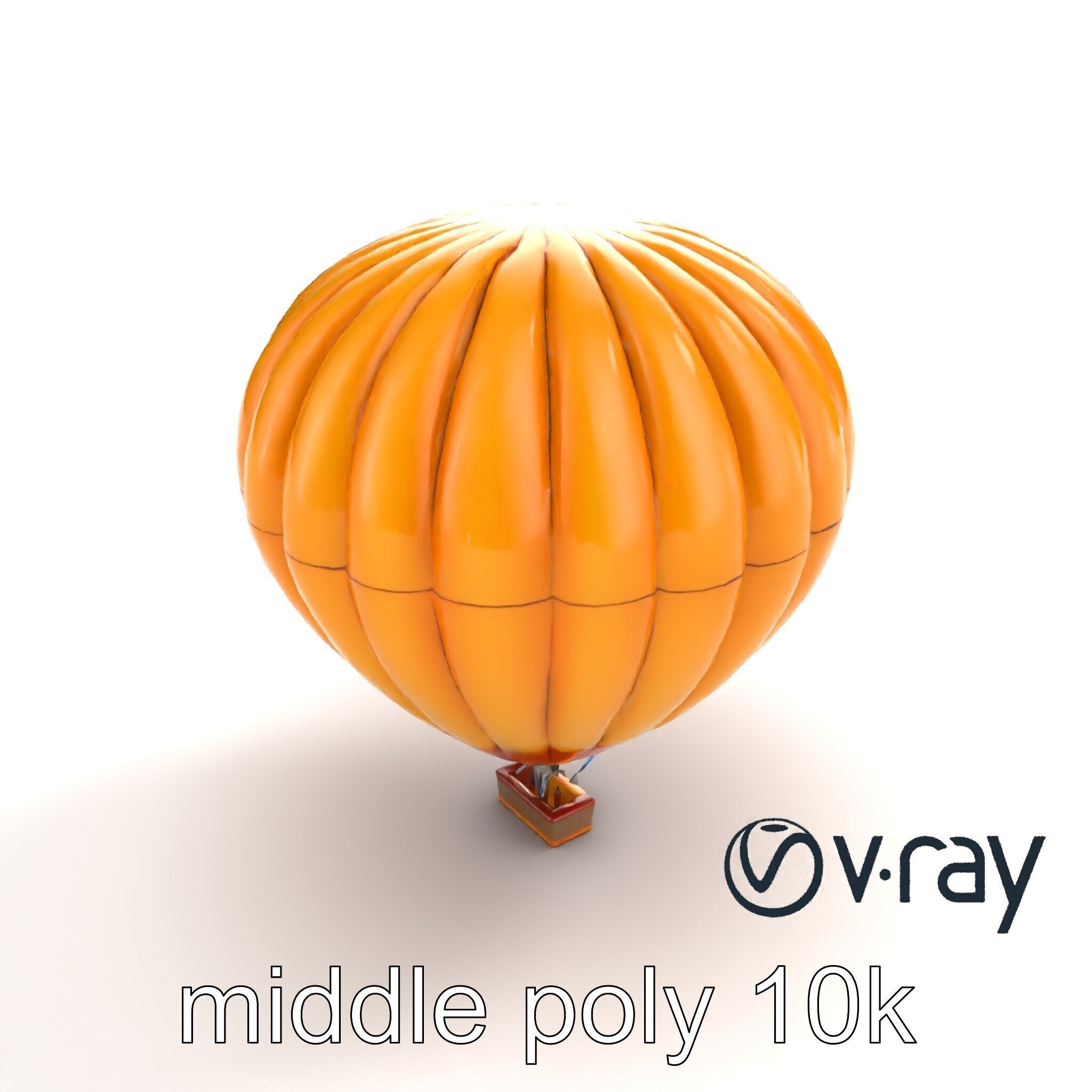 Double-Chambered Hot Air Balloon model pack Low-poly 3D model_7