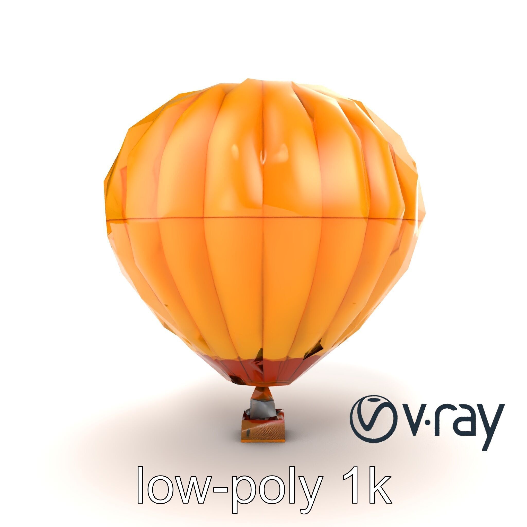 Double-Chambered Hot Air Balloon model pack Low-poly 3D model_18