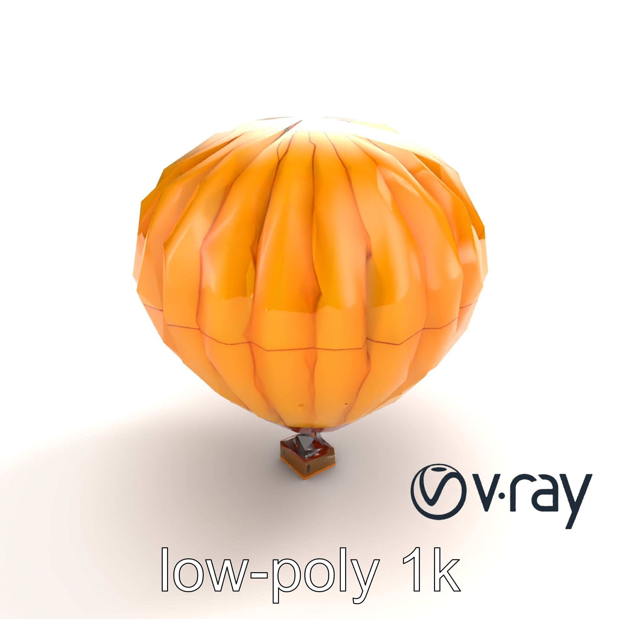 Double-Chambered Hot Air Balloon model pack Low-poly 3D model_5