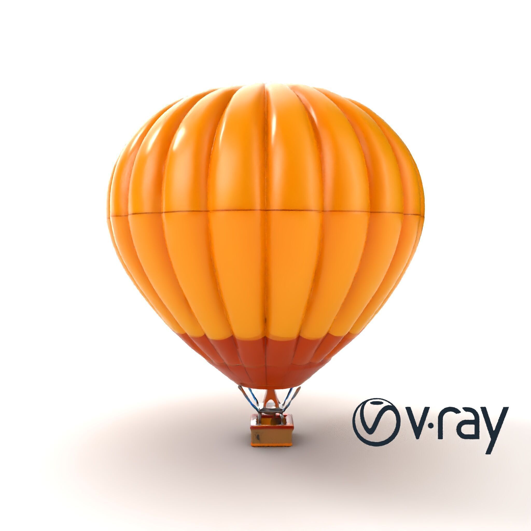 Double-Chambered Hot Air Balloon model pack Low-poly 3D model_14