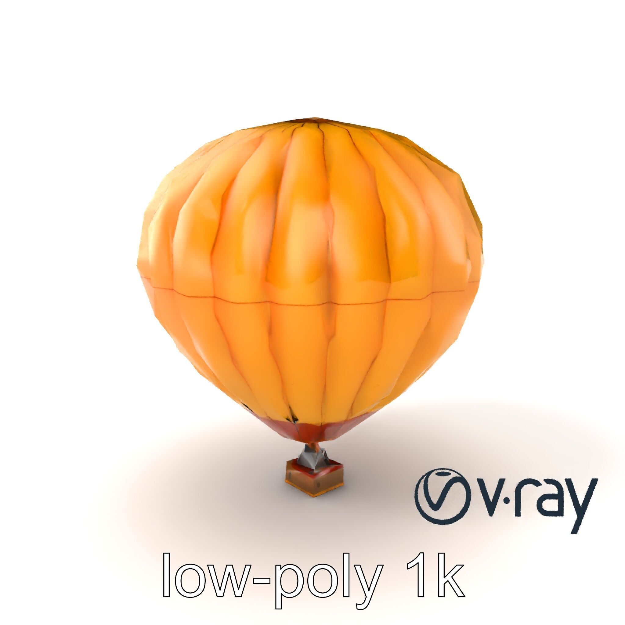 Double-Chambered Hot Air Balloon model pack Low-poly 3D model_2