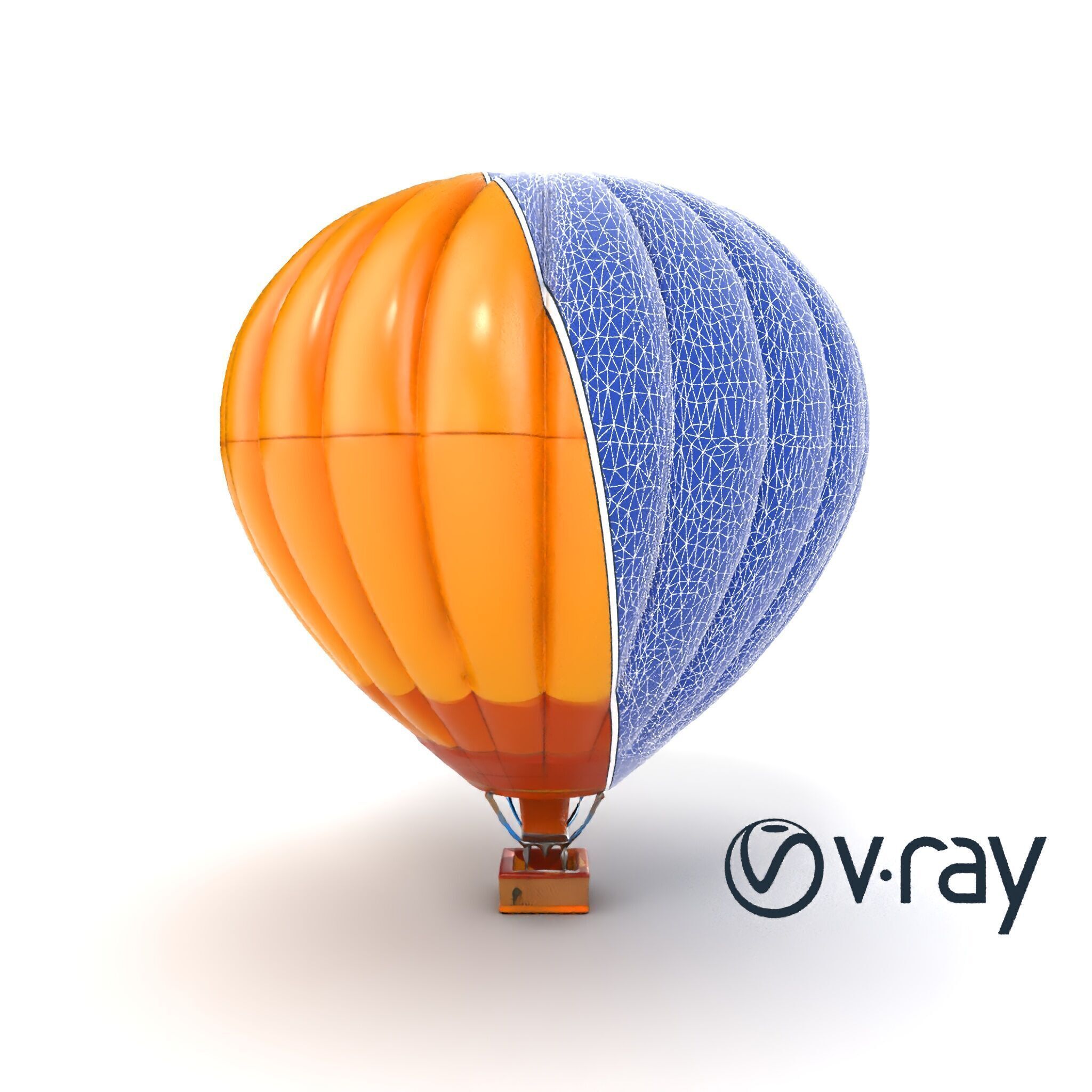 Double-Chambered Hot Air Balloon model pack Low-poly 3D model_29