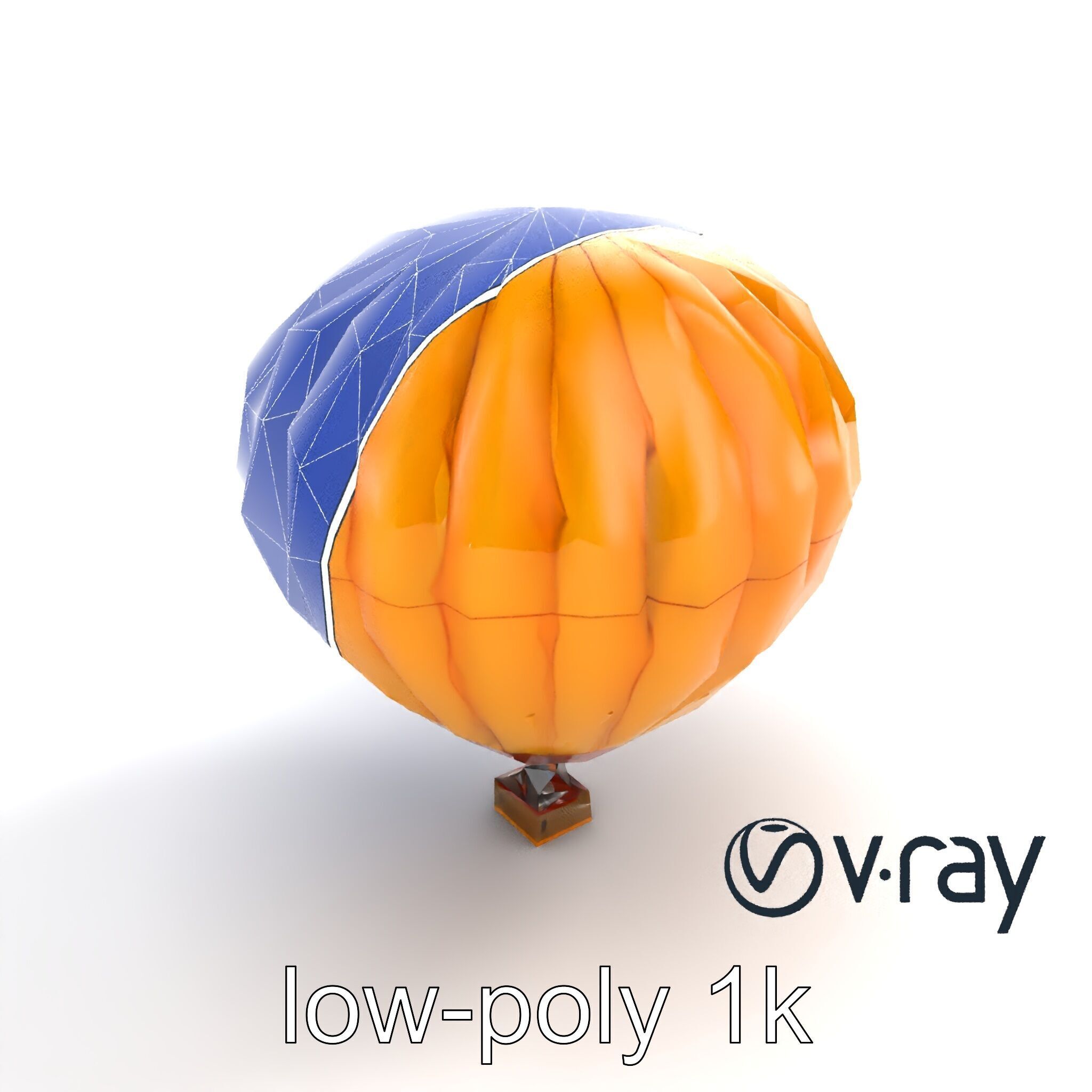 Double-Chambered Hot Air Balloon model pack Low-poly 3D model_10