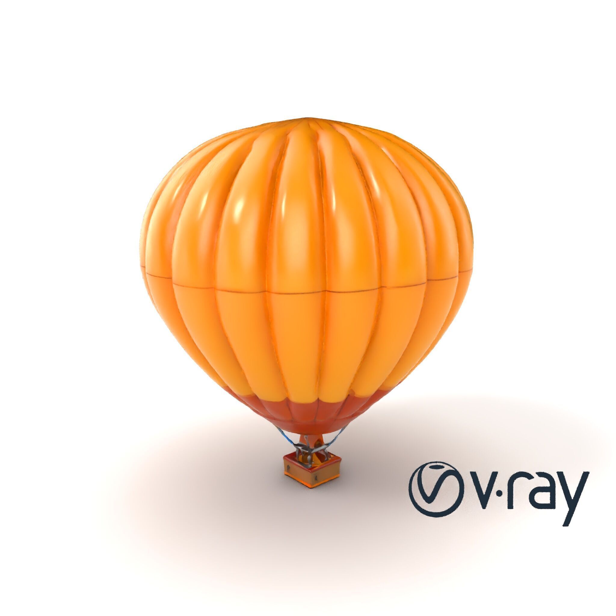 Double-Chambered Hot Air Balloon model pack Low-poly 3D model_6