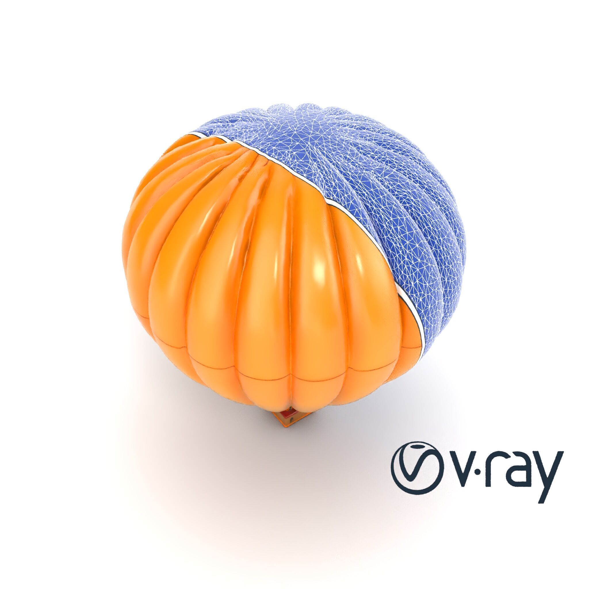 Double-Chambered Hot Air Balloon model pack Low-poly 3D model_28