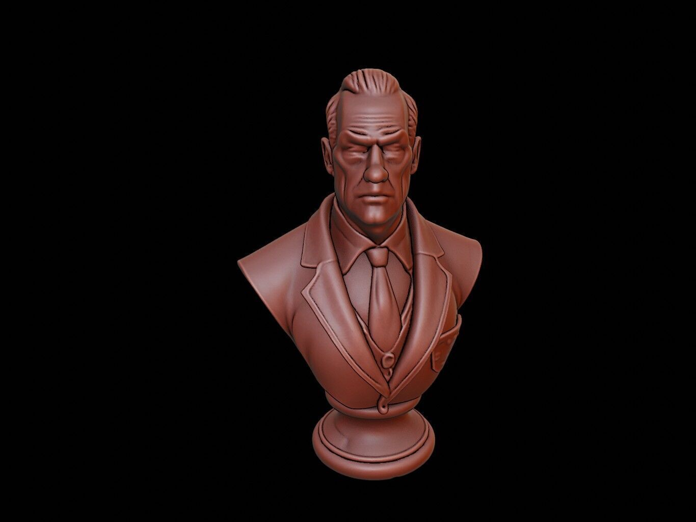 Judge Bust 3D print model_1