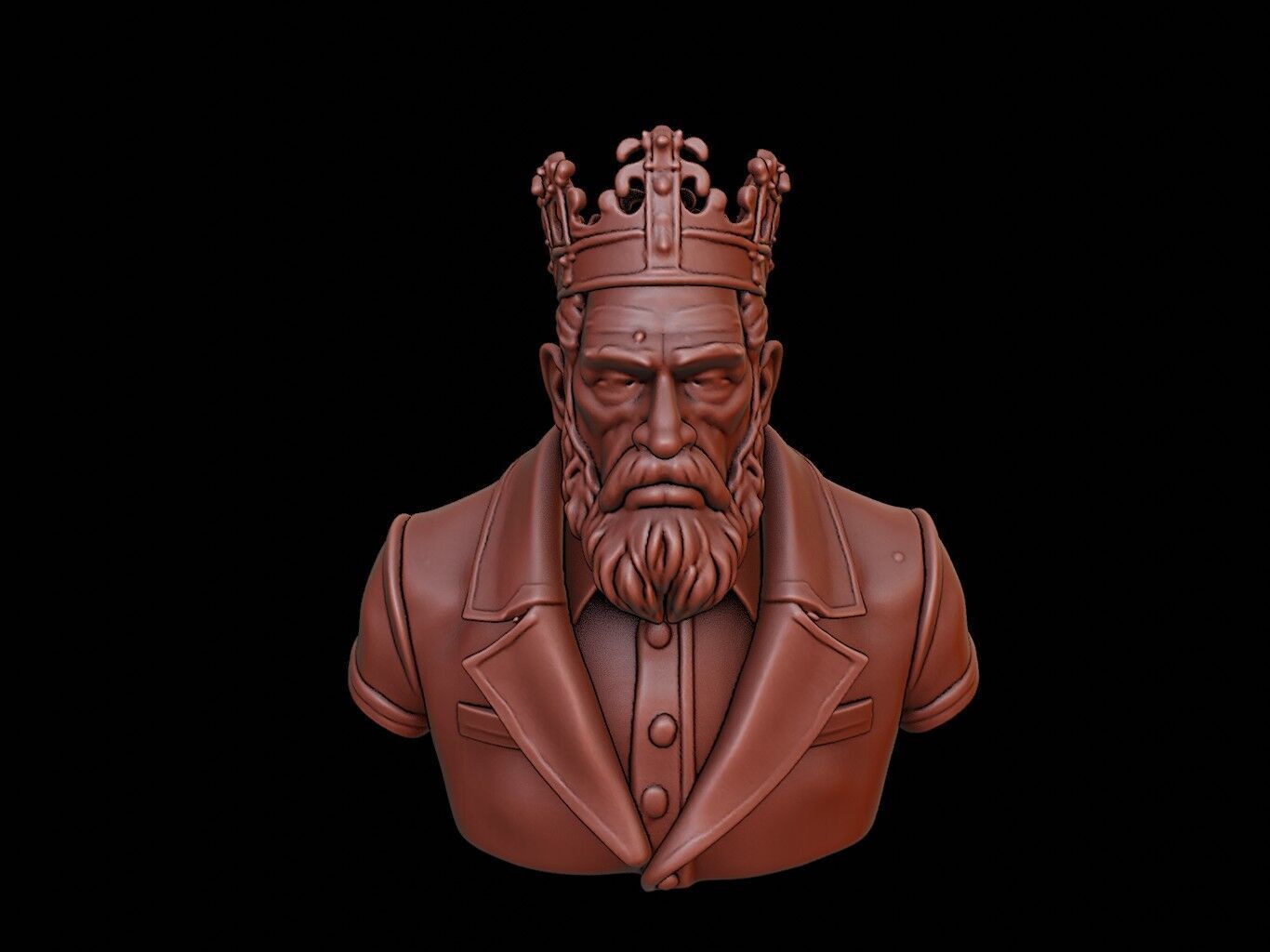 King Bust 3D print model_1