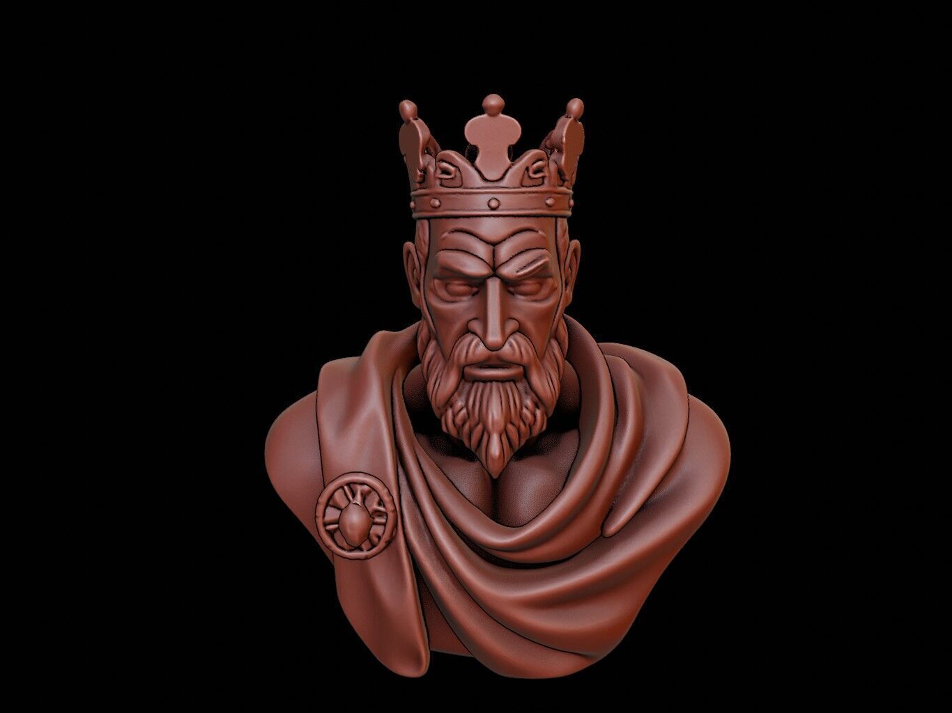King Bust 3D print model_1