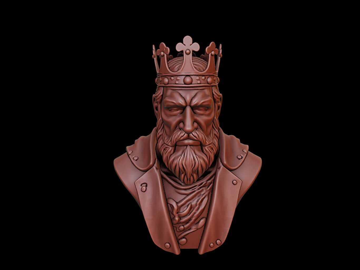 King Bust 3D print model_1