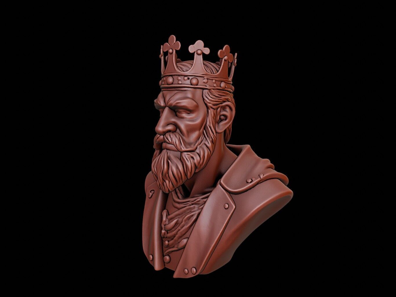 King Bust 3D print model_2