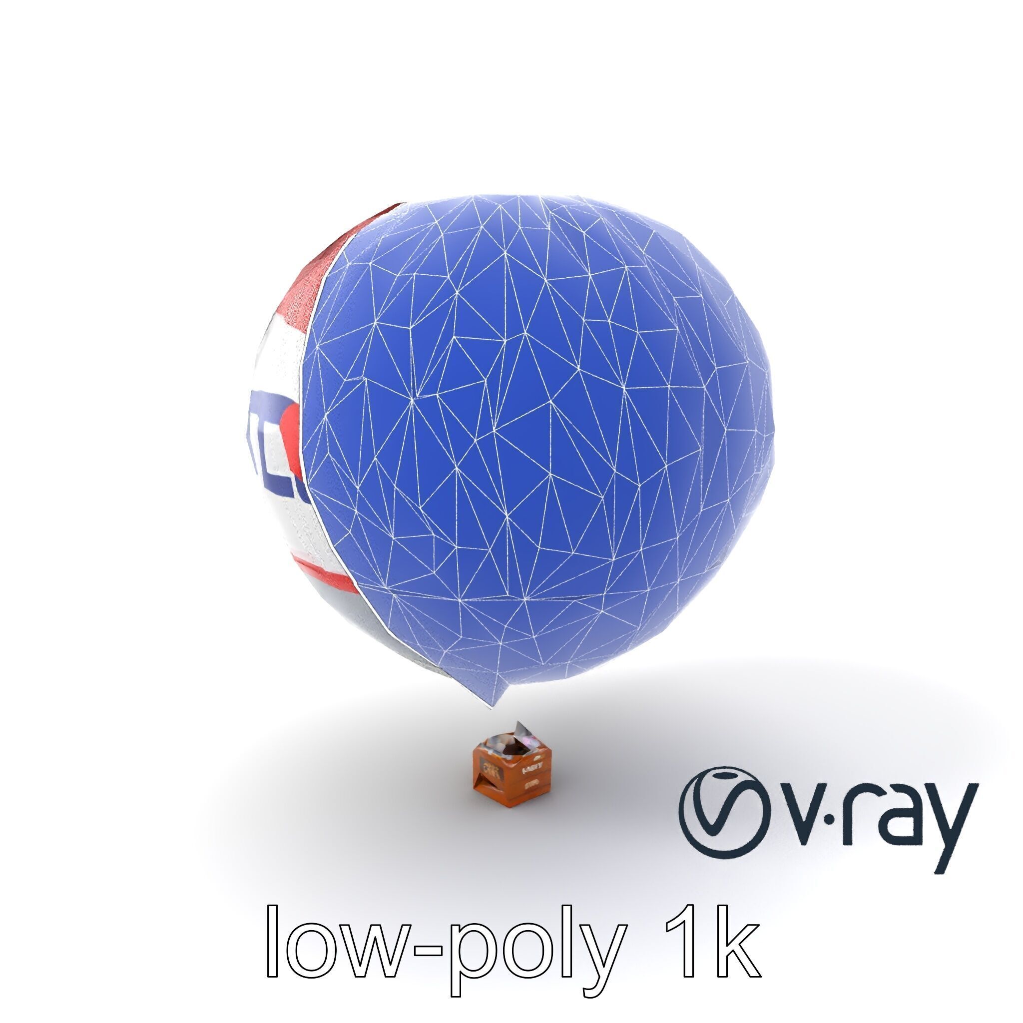 Giant Advertising Balloon with Logo model pack Low-poly 3D model_5
