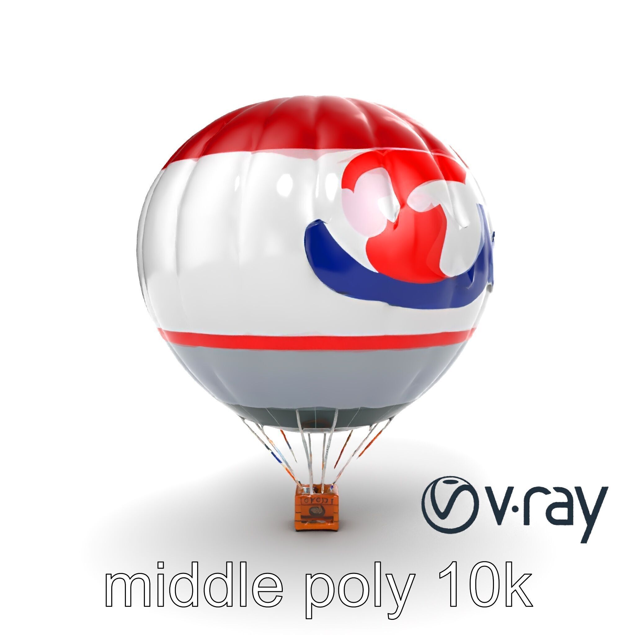 Giant Advertising Balloon with Logo model pack Low-poly 3D model_29