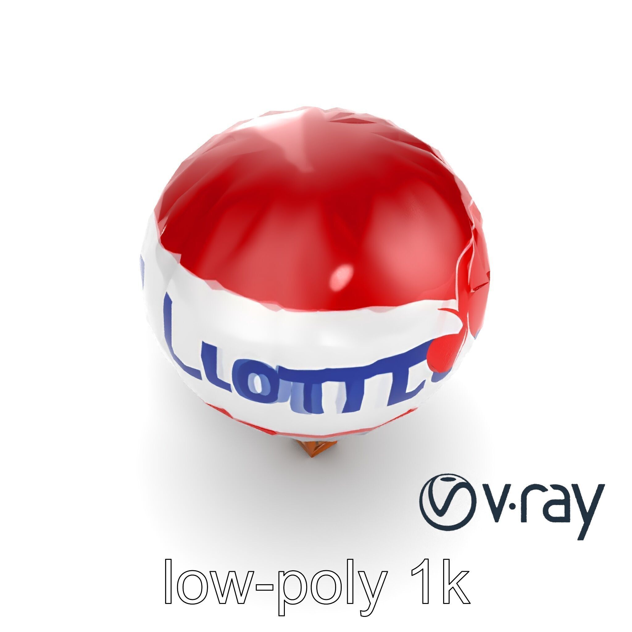 Giant Advertising Balloon with Logo model pack Low-poly 3D model_11