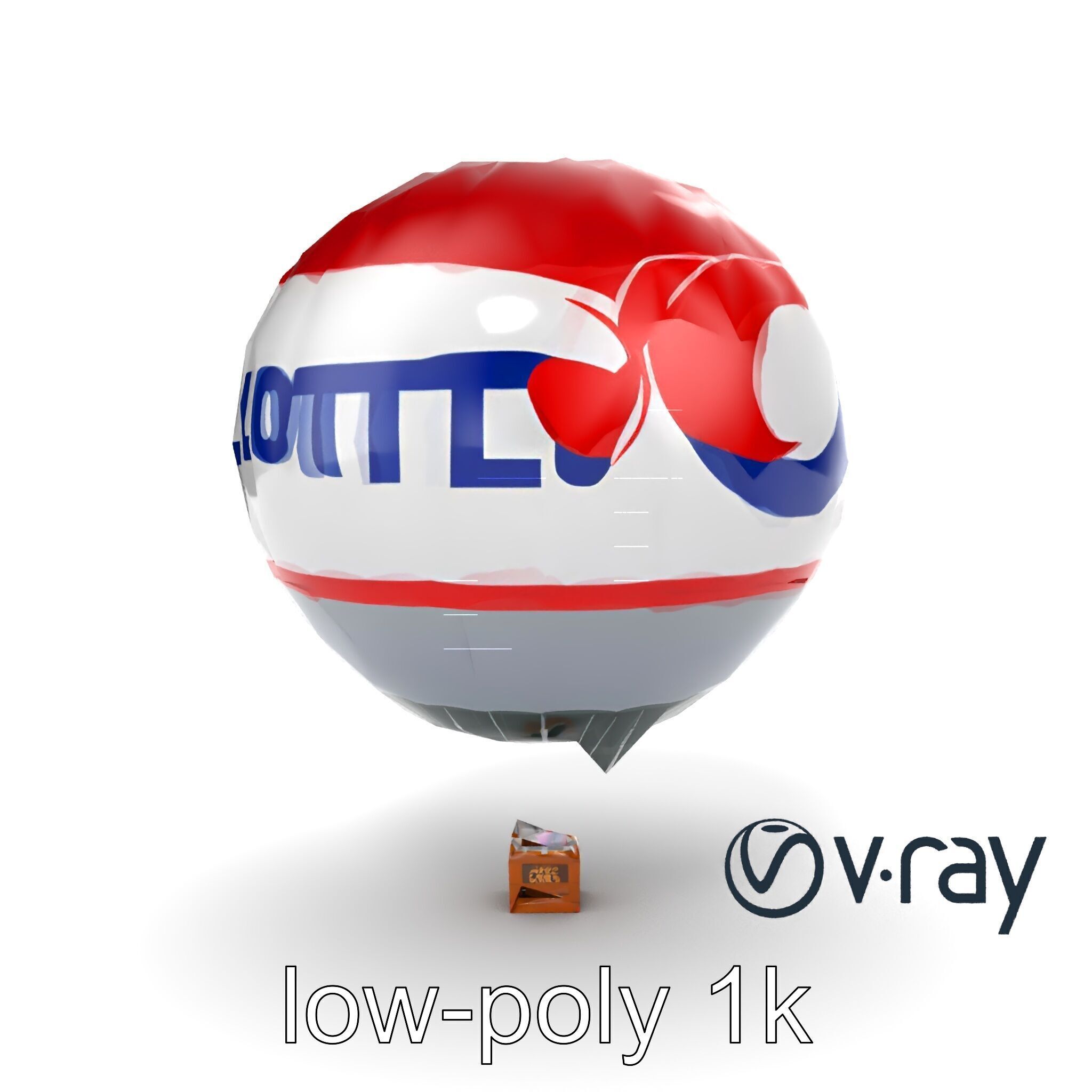 Giant Advertising Balloon with Logo model pack Low-poly 3D model_17