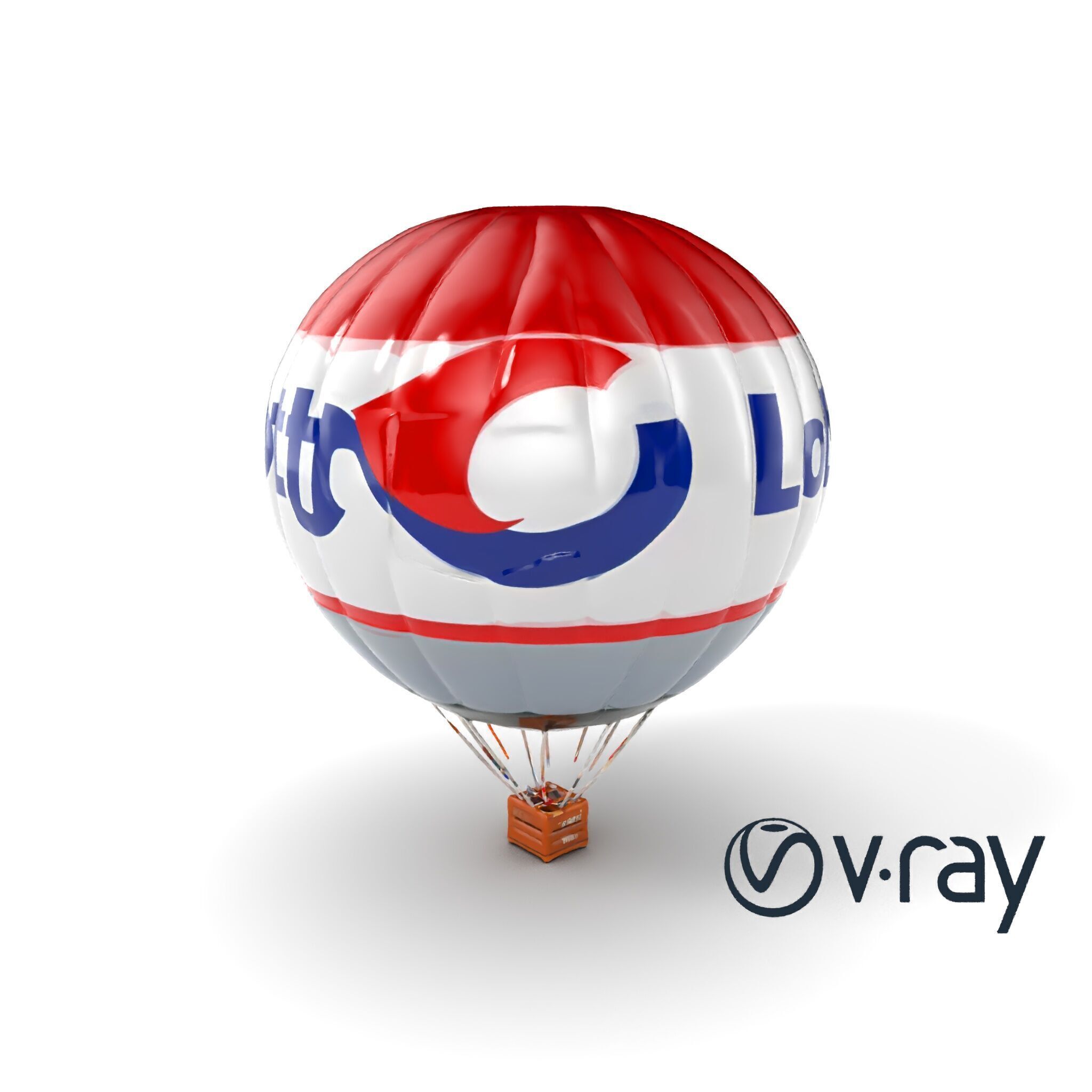 Giant Advertising Balloon with Logo model pack Low-poly 3D model_6