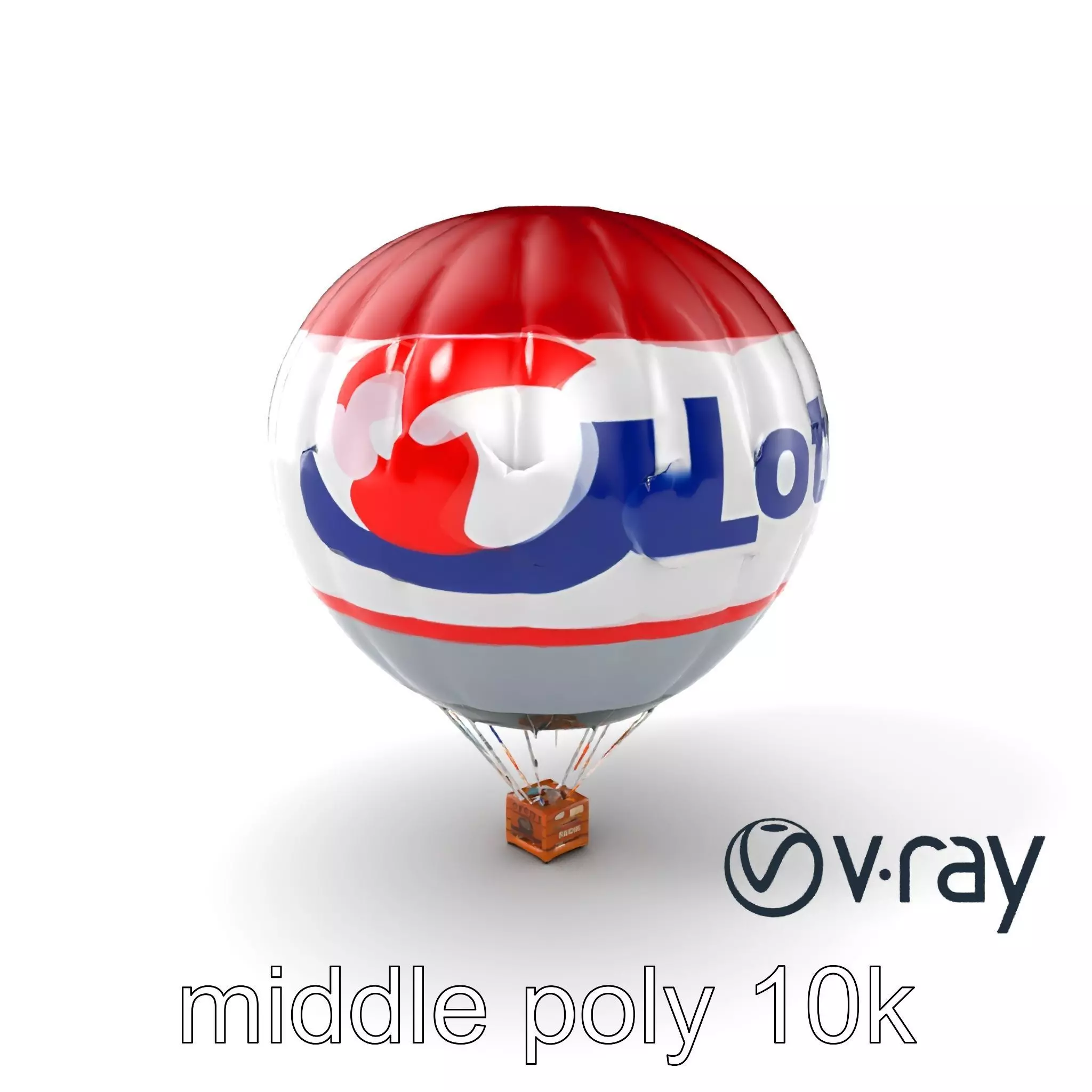 Giant Advertising Balloon with Logo model pack Low-poly 3D model_0