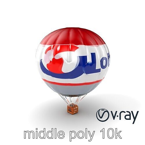 Giant Advertising Balloon with Logo model pack Low-poly 3D model