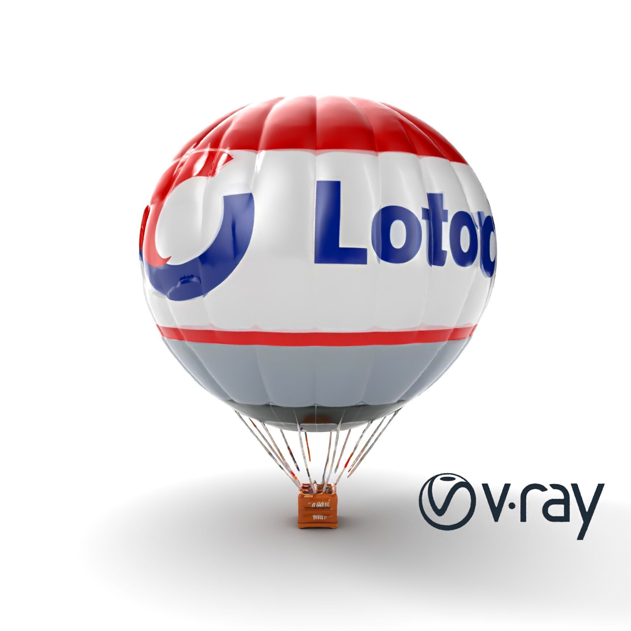 Giant Advertising Balloon with Logo model pack Low-poly 3D model_18