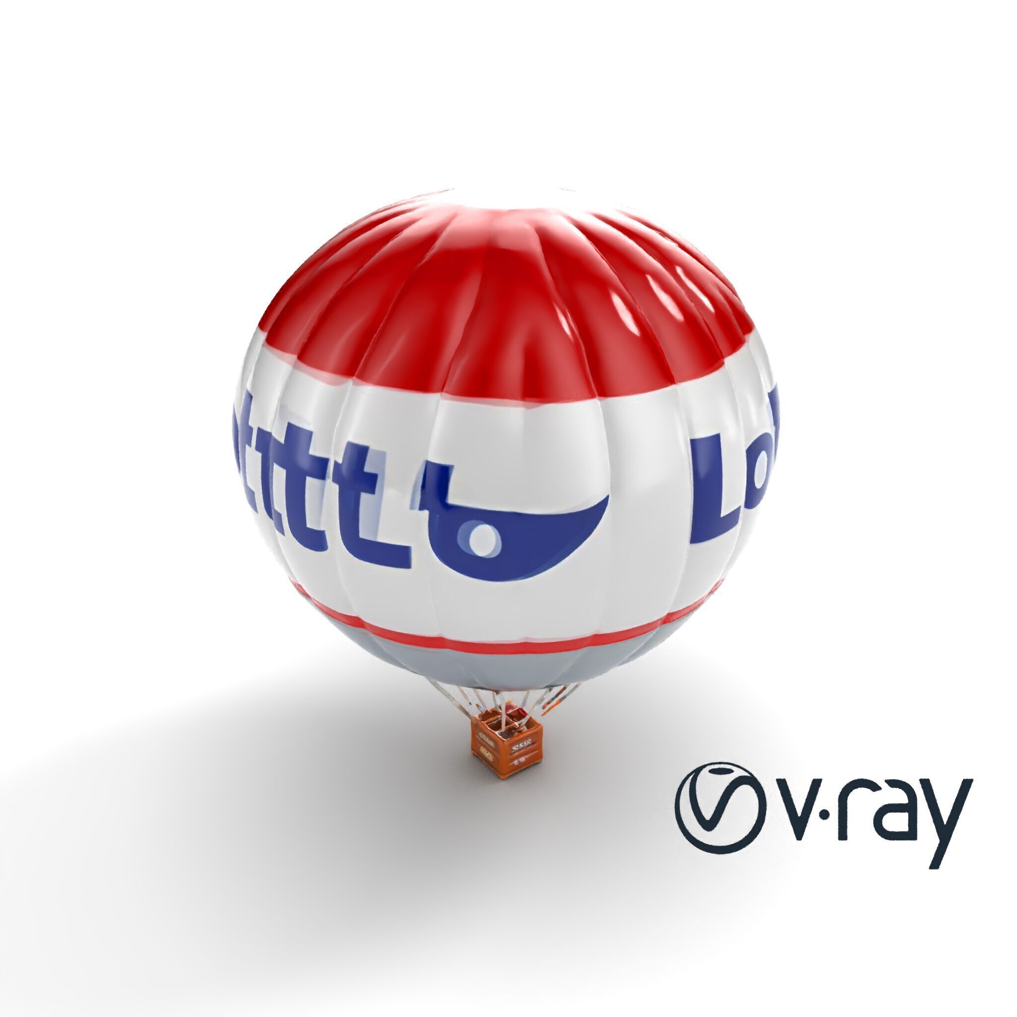 Giant Advertising Balloon with Logo model pack Low-poly 3D model_9