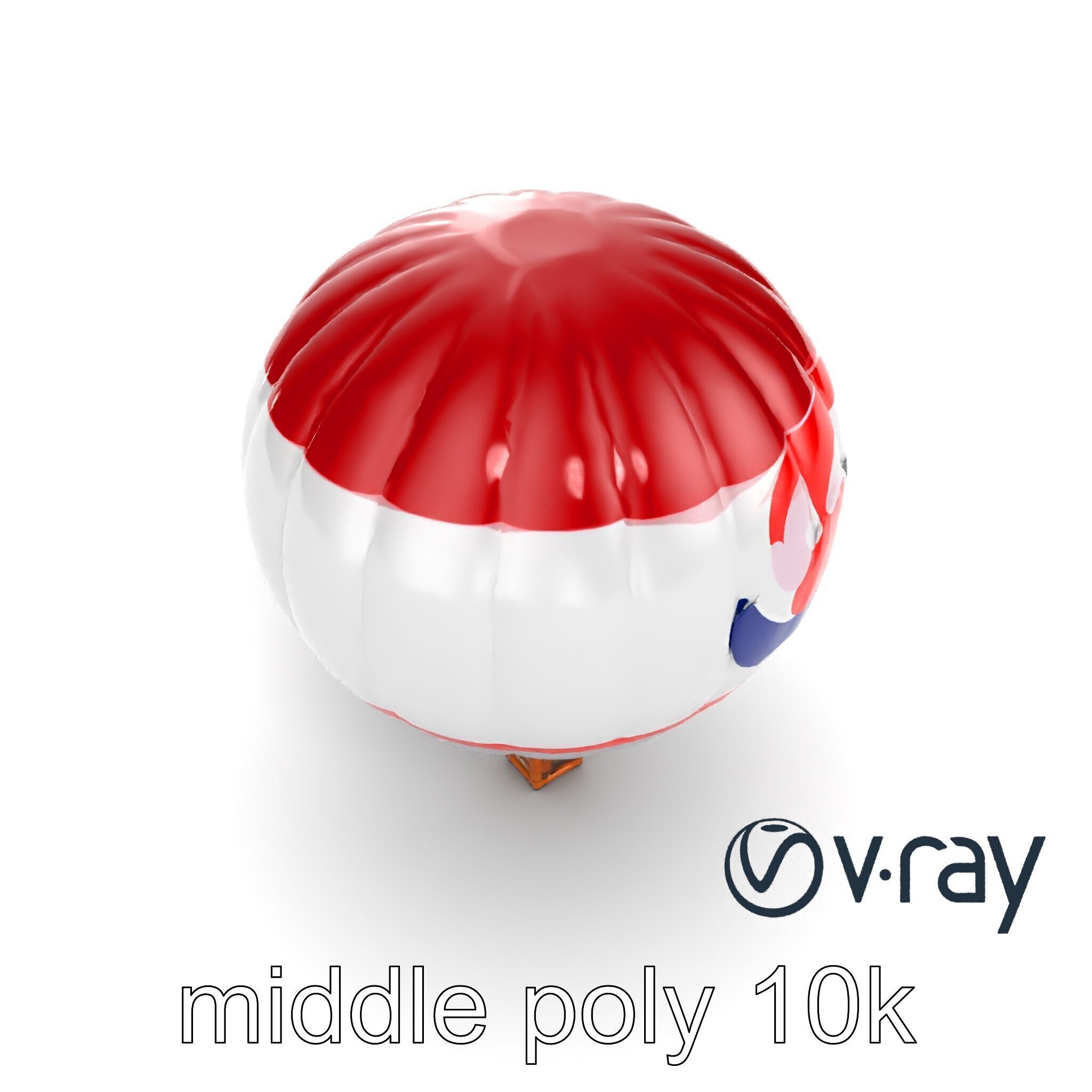 Giant Advertising Balloon with Logo model pack Low-poly 3D model_7
