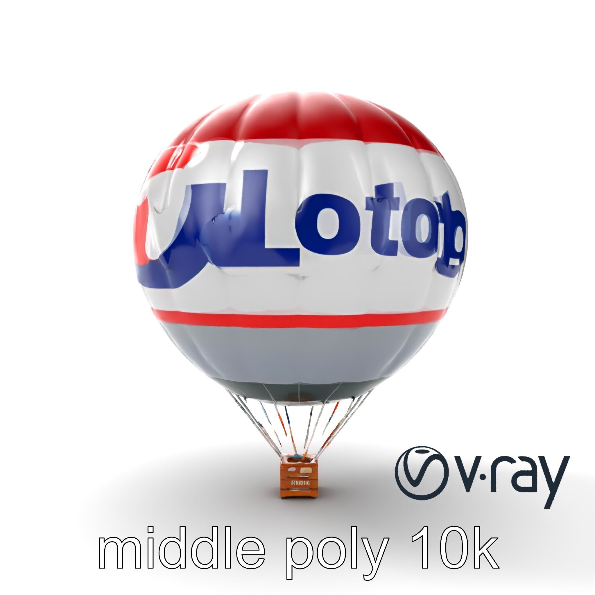 Giant Advertising Balloon with Logo model pack Low-poly 3D model_10