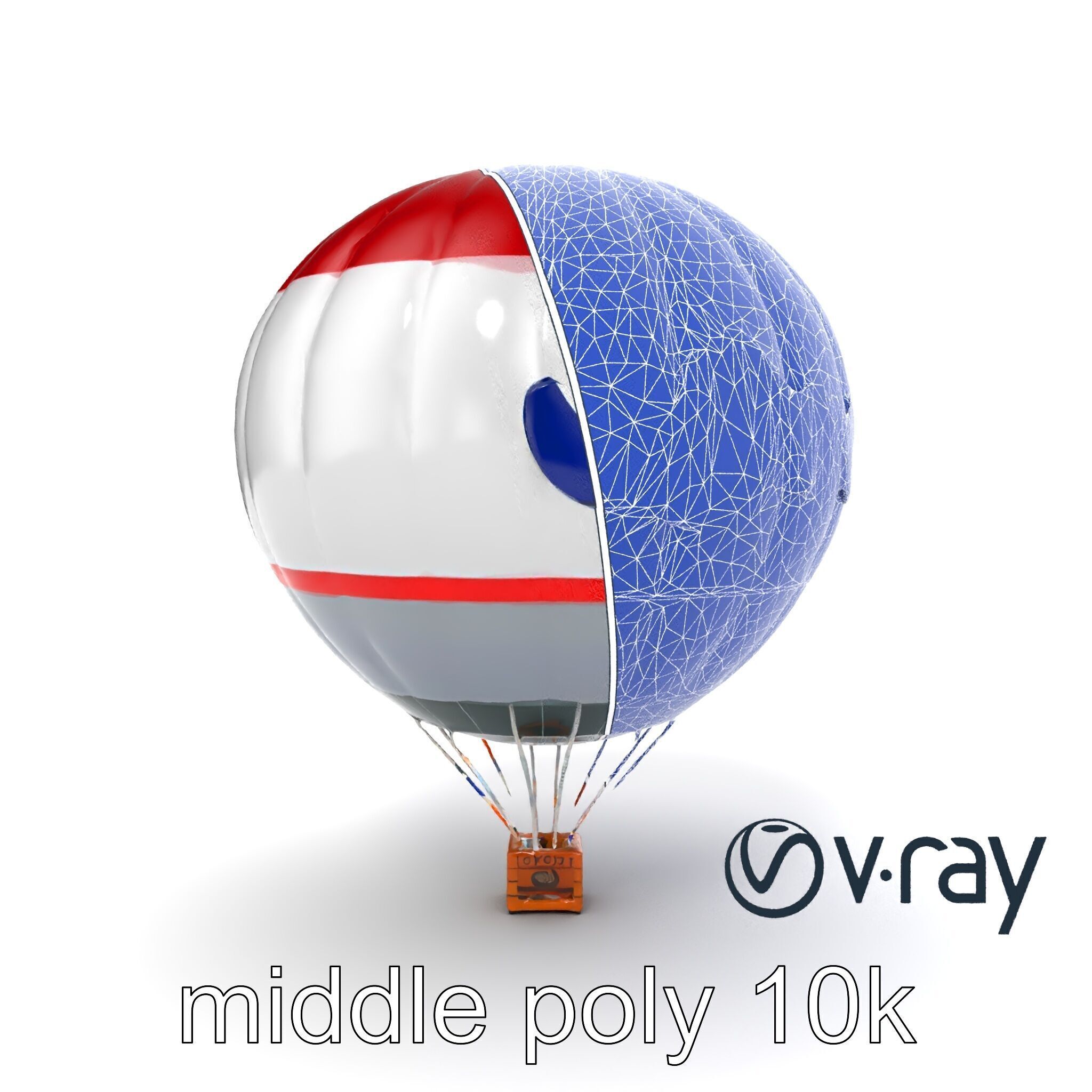 Giant Advertising Balloon with Logo model pack Low-poly 3D model_20