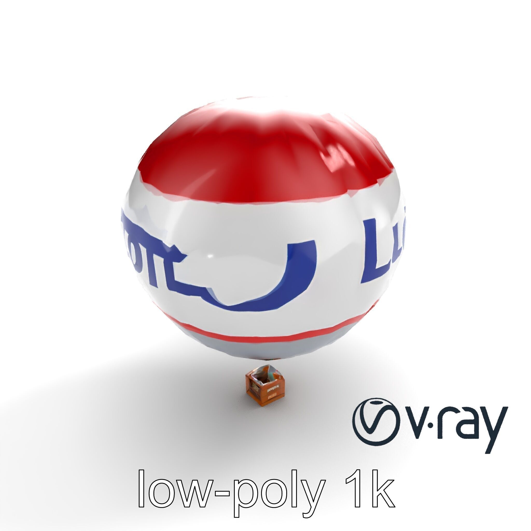 Giant Advertising Balloon with Logo model pack Low-poly 3D model_8