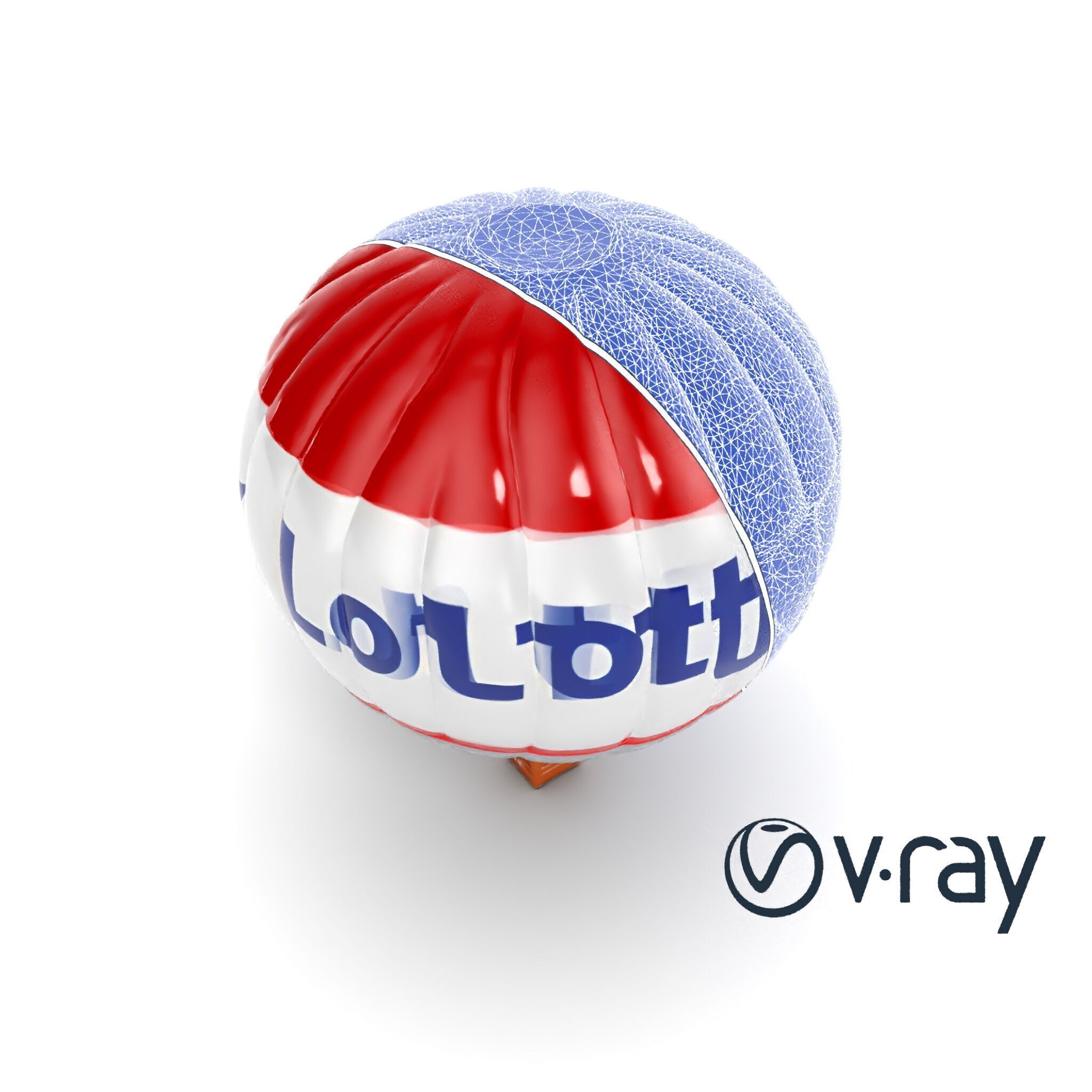 Giant Advertising Balloon with Logo model pack Low-poly 3D model_13