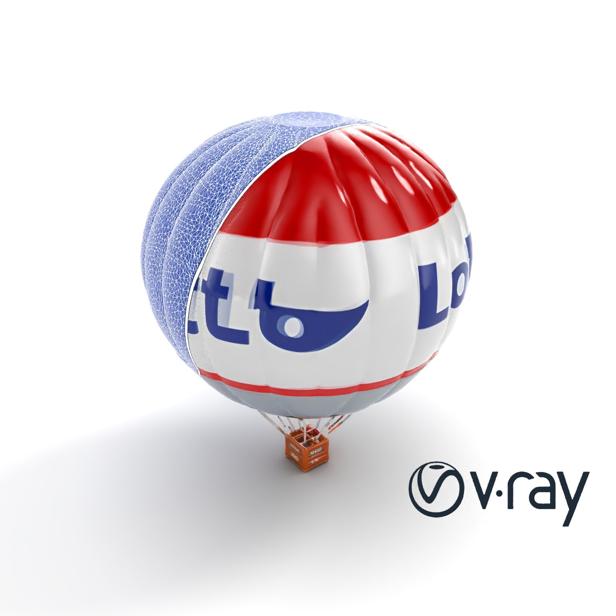 Giant Advertising Balloon with Logo model pack Low-poly 3D model_25
