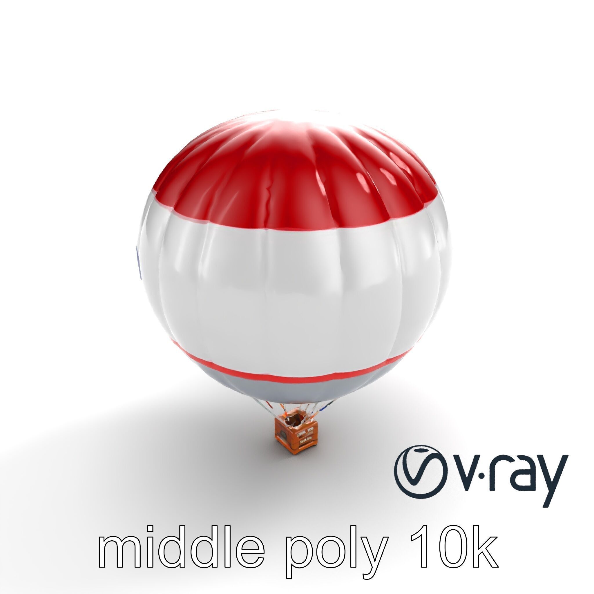 Giant Advertising Balloon with Logo model pack Low-poly 3D model_4