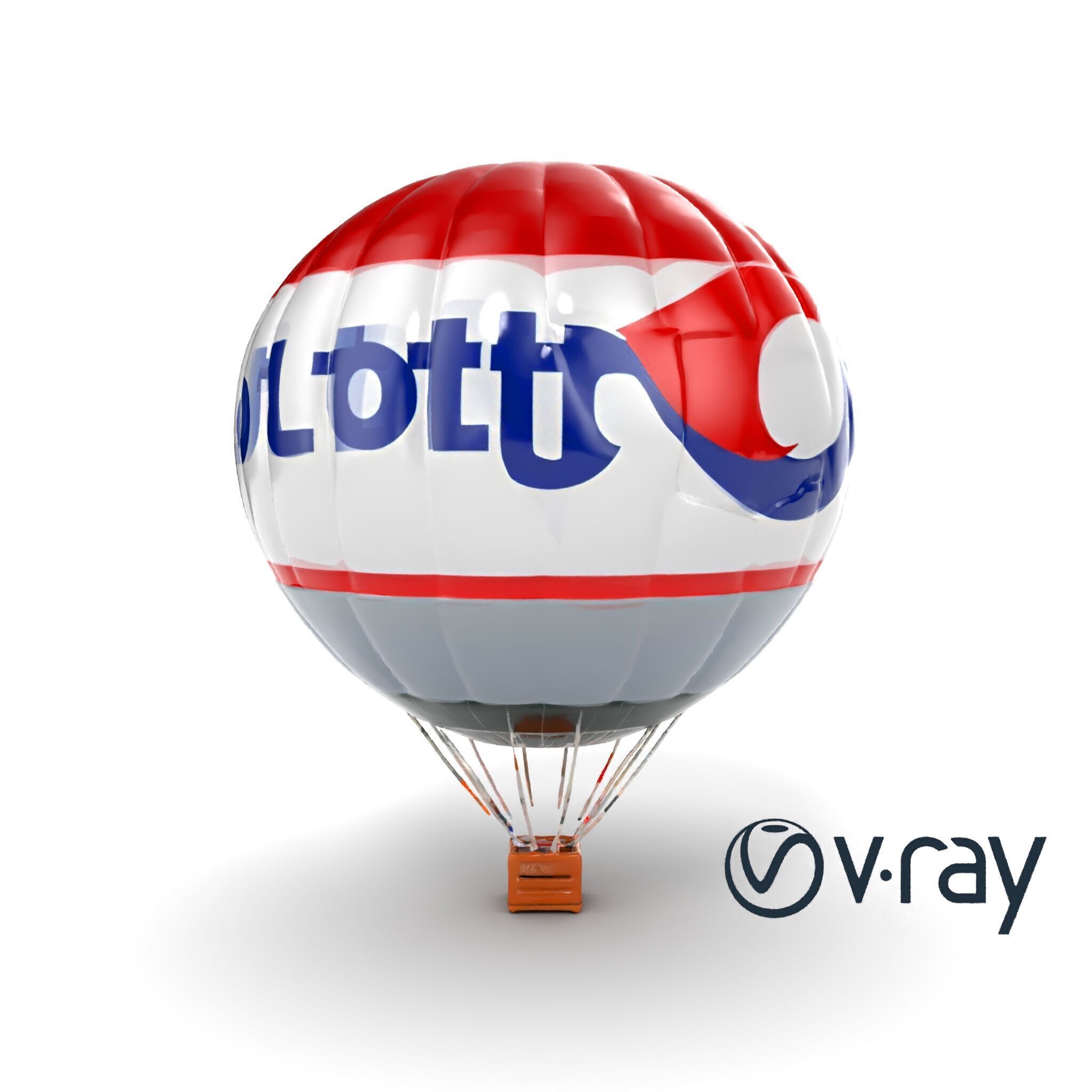 Giant Advertising Balloon with Logo model pack Low-poly 3D model_16