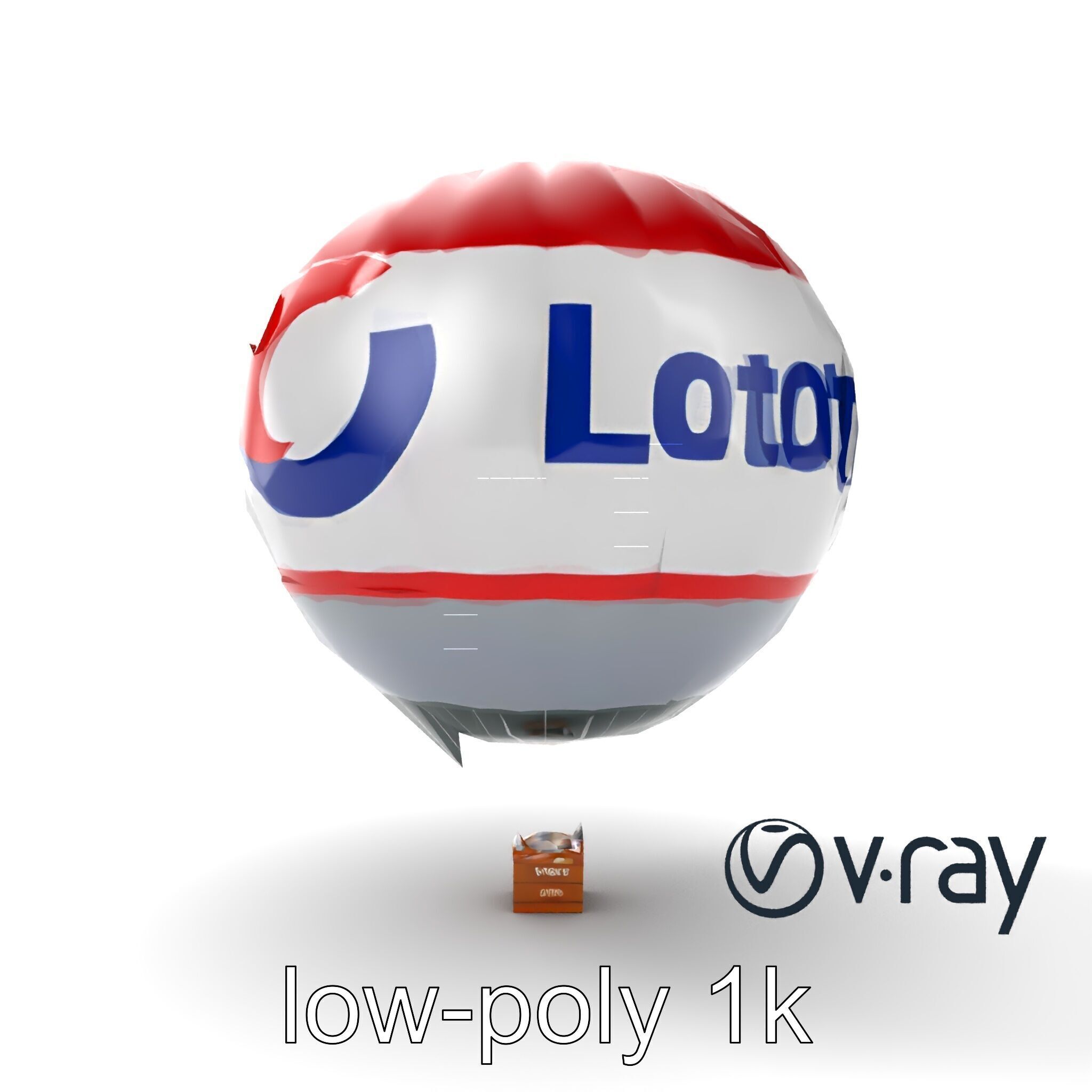 Giant Advertising Balloon with Logo model pack Low-poly 3D model_27