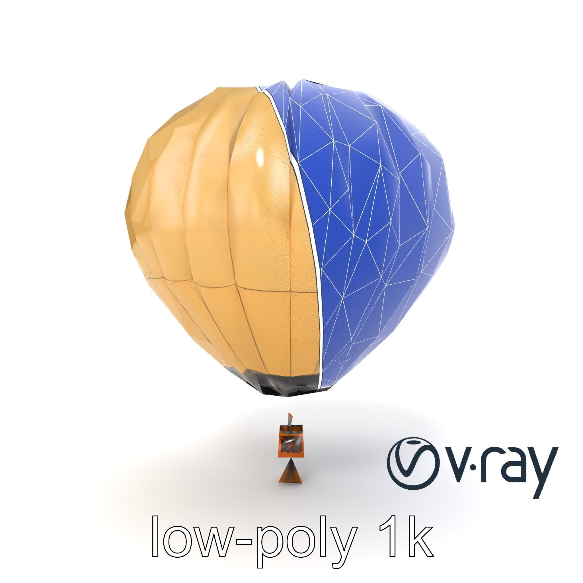 Weather Research Balloon 3D Model Pack Low-poly 3D model_29