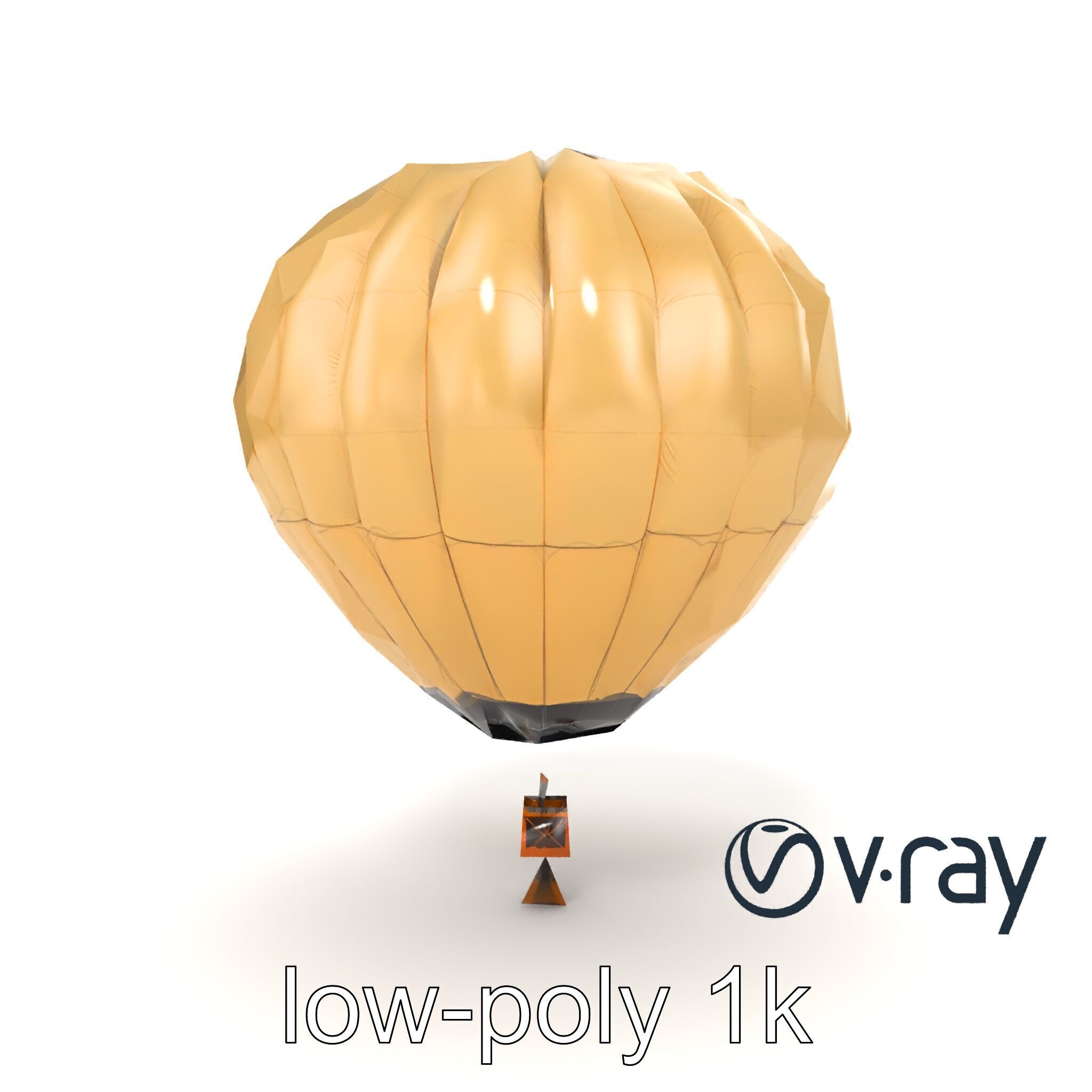 Weather Research Balloon 3D Model Pack Low-poly 3D model_18