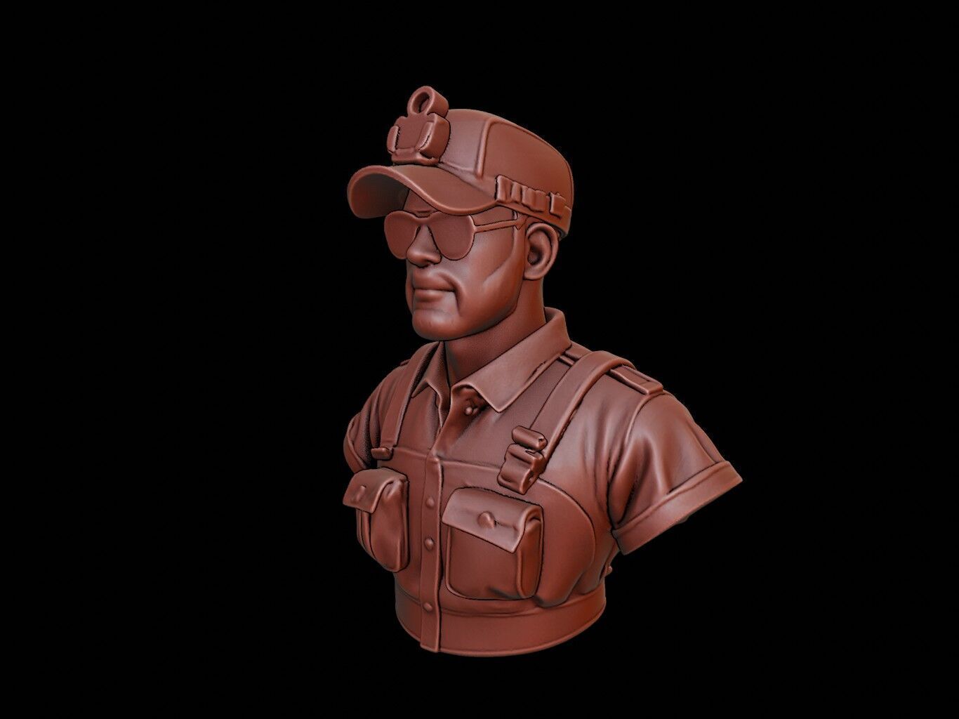 Mechanic Bust 3D print model_2