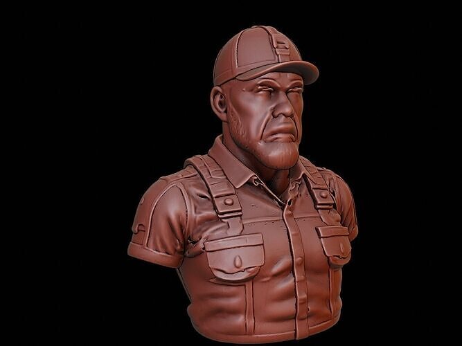Mechanic Bust 3D print model