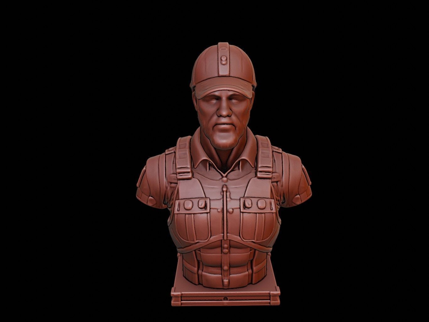 Mechanic Bust 3D print model_1