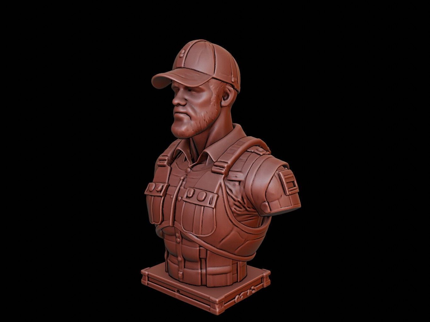 Mechanic Bust 3D print model_2