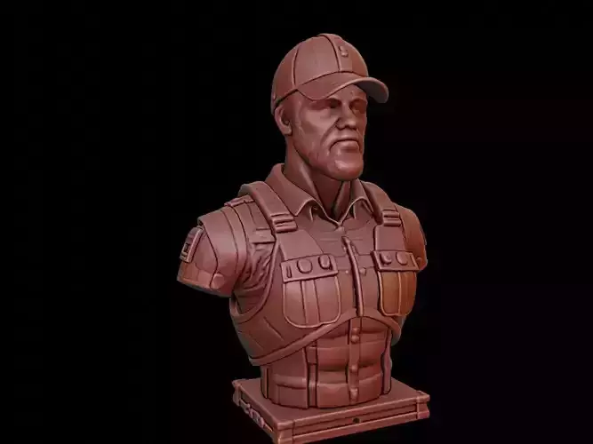 Mechanic Bust 3D print model