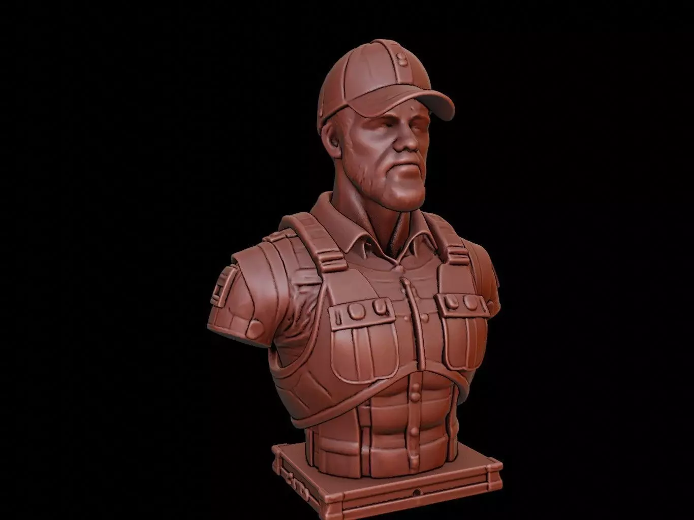 Mechanic Bust 3D print model_0