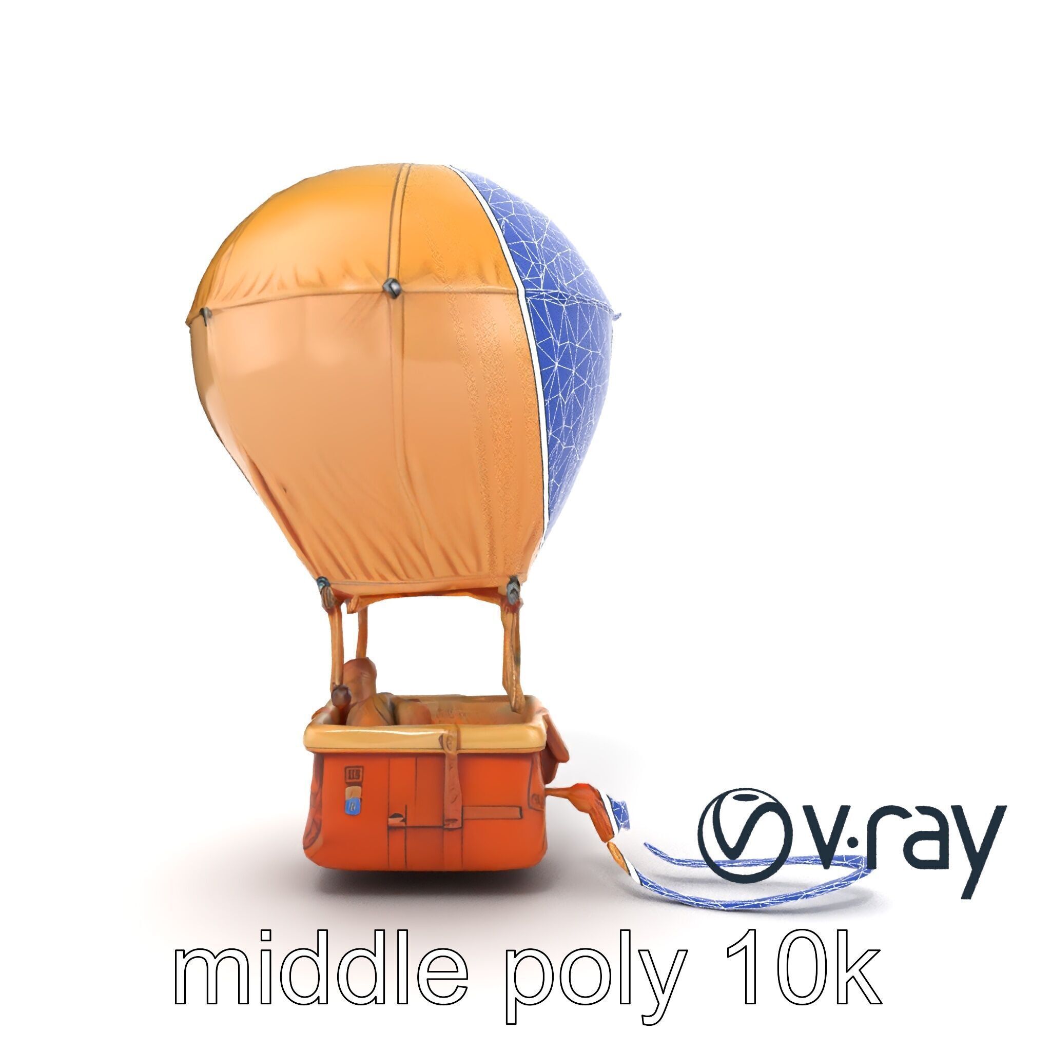 Desert Expedition Balloon model pack Low-poly 3D model_16