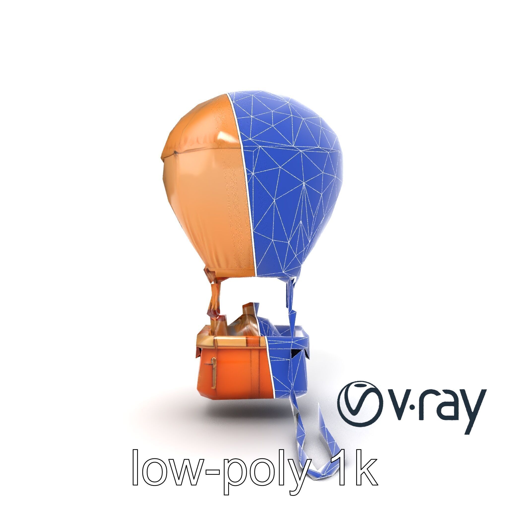 Desert Expedition Balloon model pack Low-poly 3D model_26