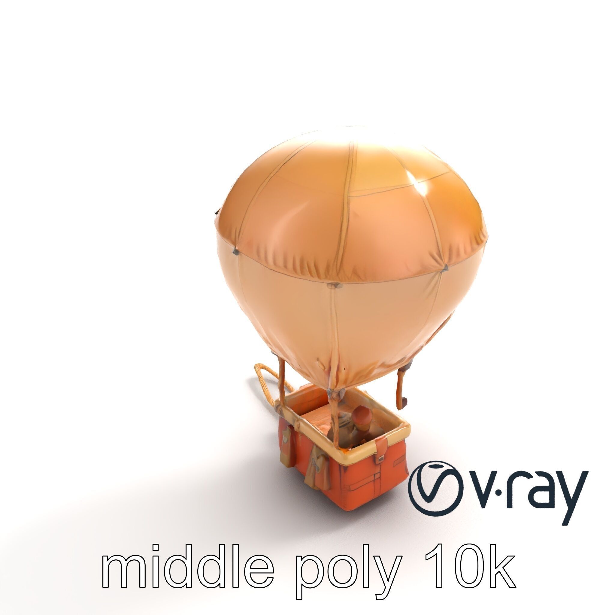 Desert Expedition Balloon model pack Low-poly 3D model_7