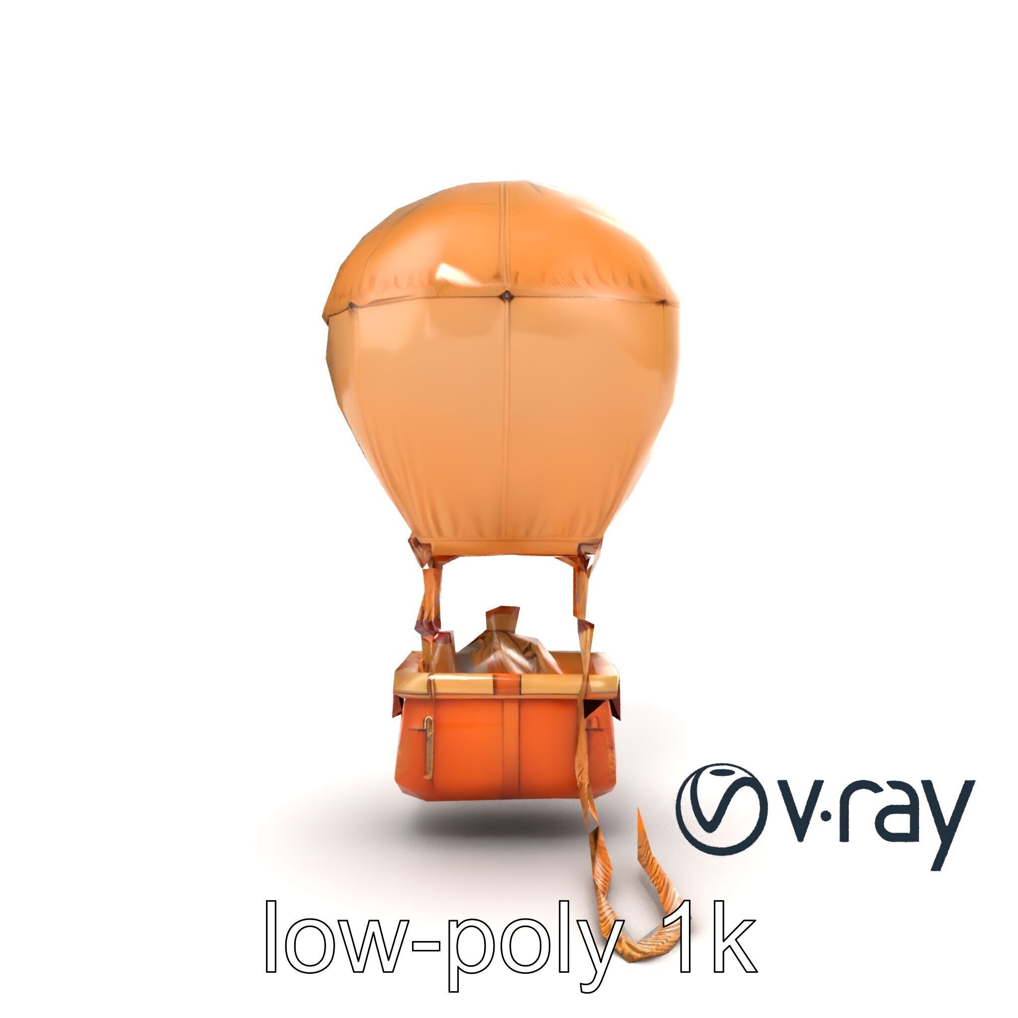 Desert Expedition Balloon model pack Low-poly 3D model_15