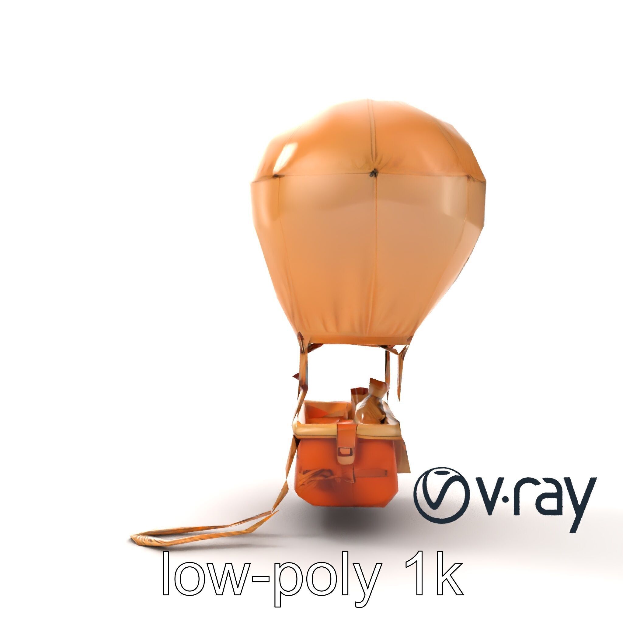 Desert Expedition Balloon model pack Low-poly 3D model_22