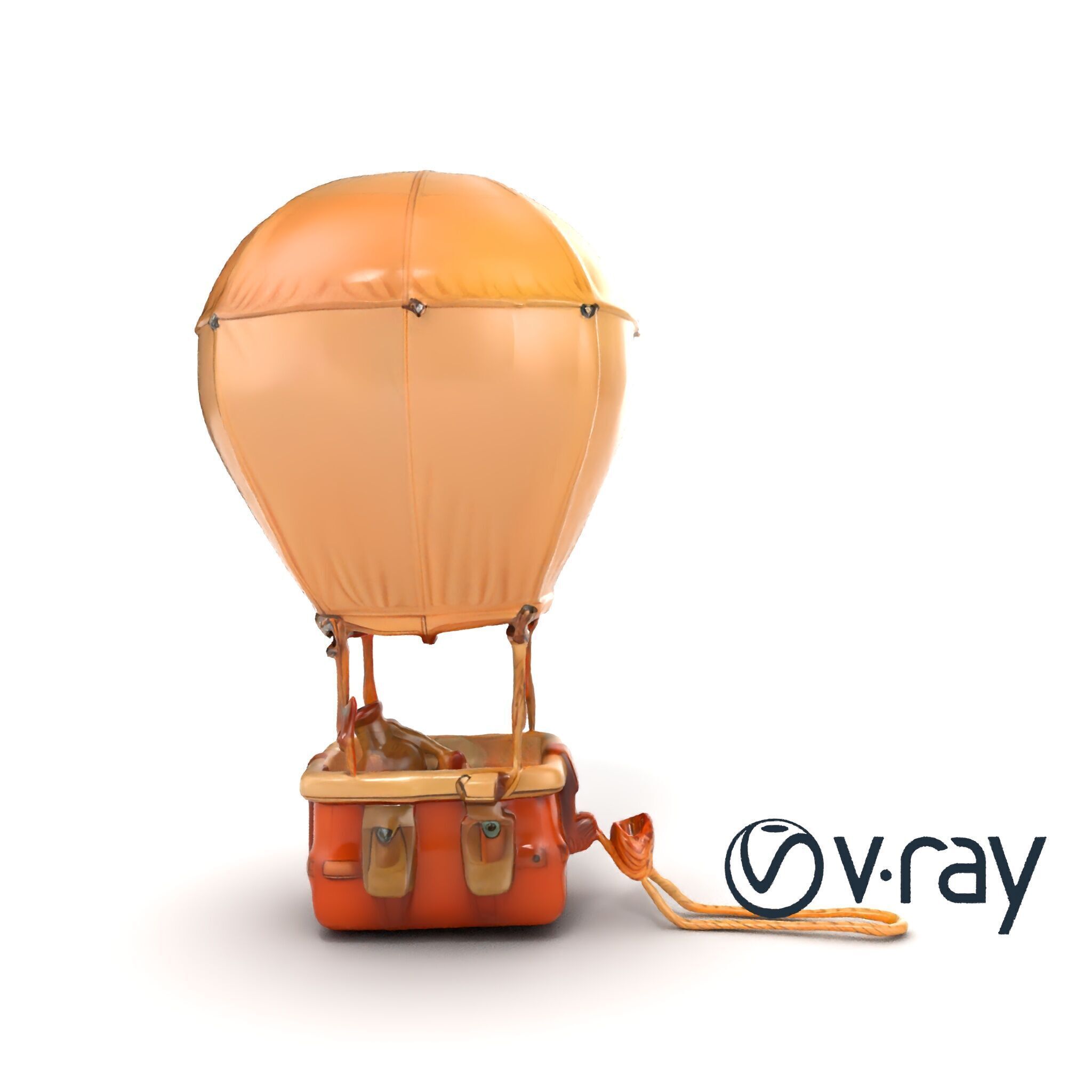 Desert Expedition Balloon model pack Low-poly 3D model_29