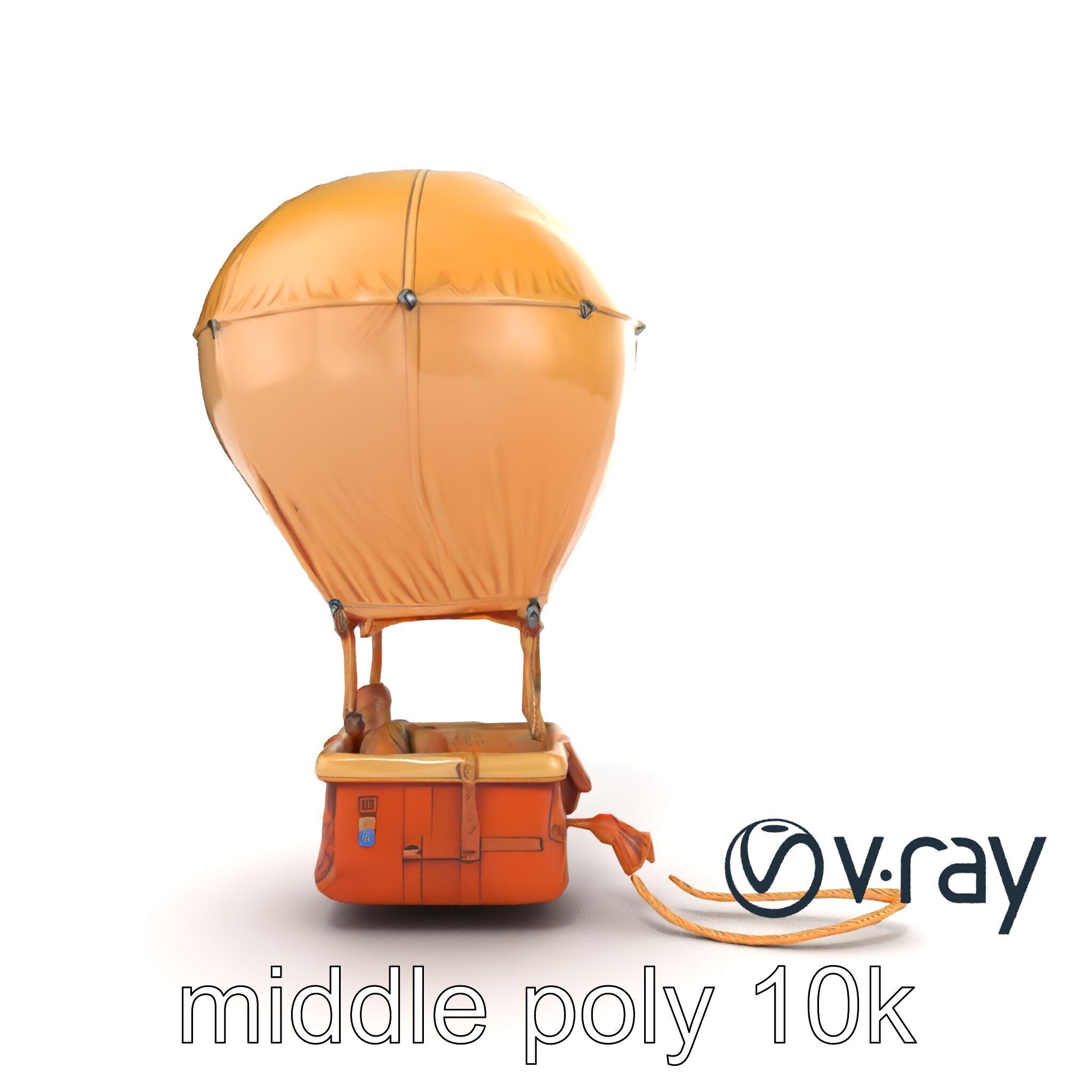 Desert Expedition Balloon model pack Low-poly 3D model_12
