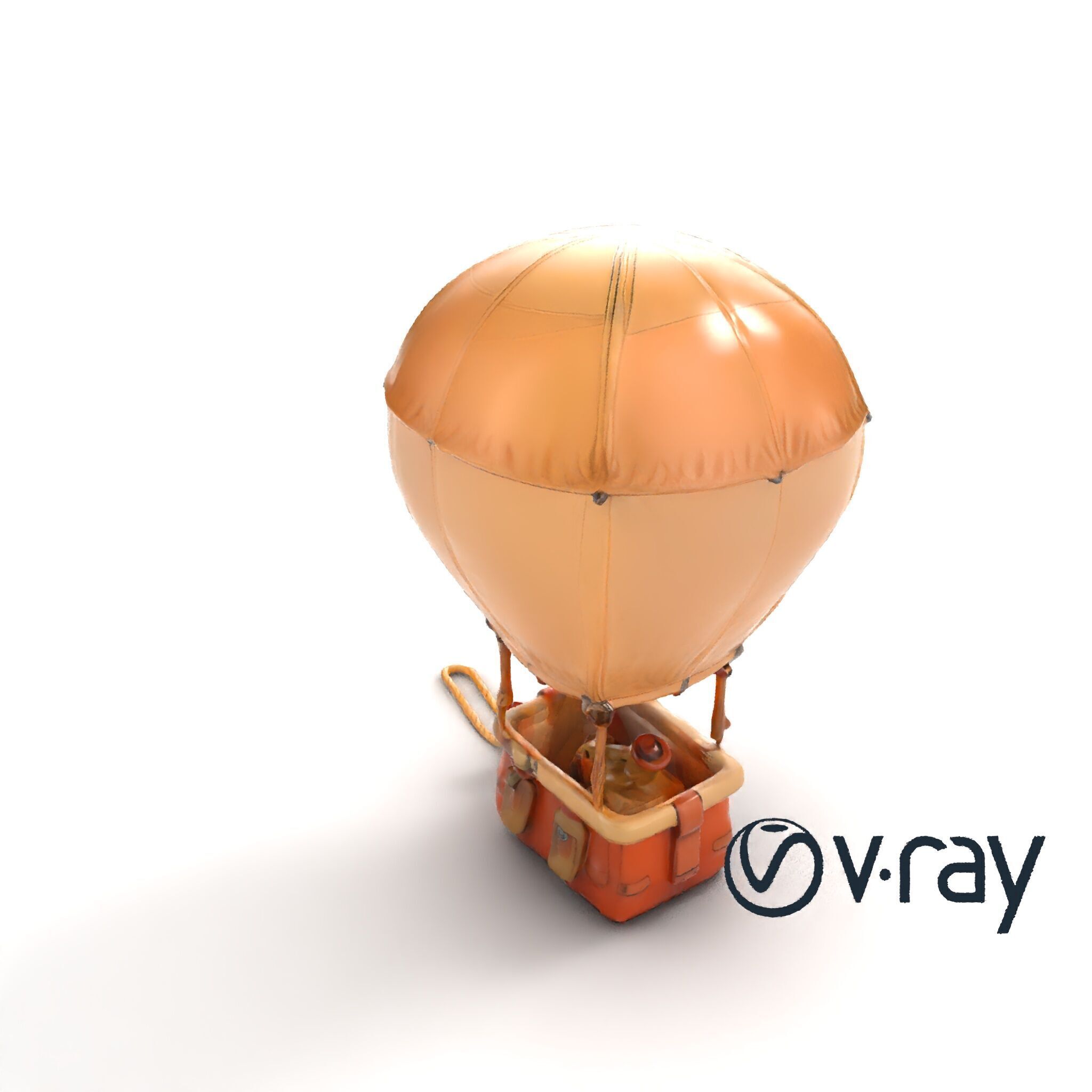 Desert Expedition Balloon model pack Low-poly 3D model_9