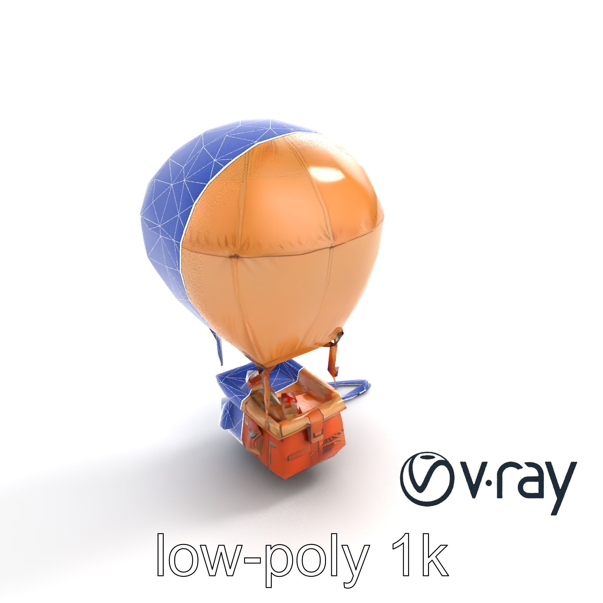 Desert Expedition Balloon model pack Low-poly 3D model_24