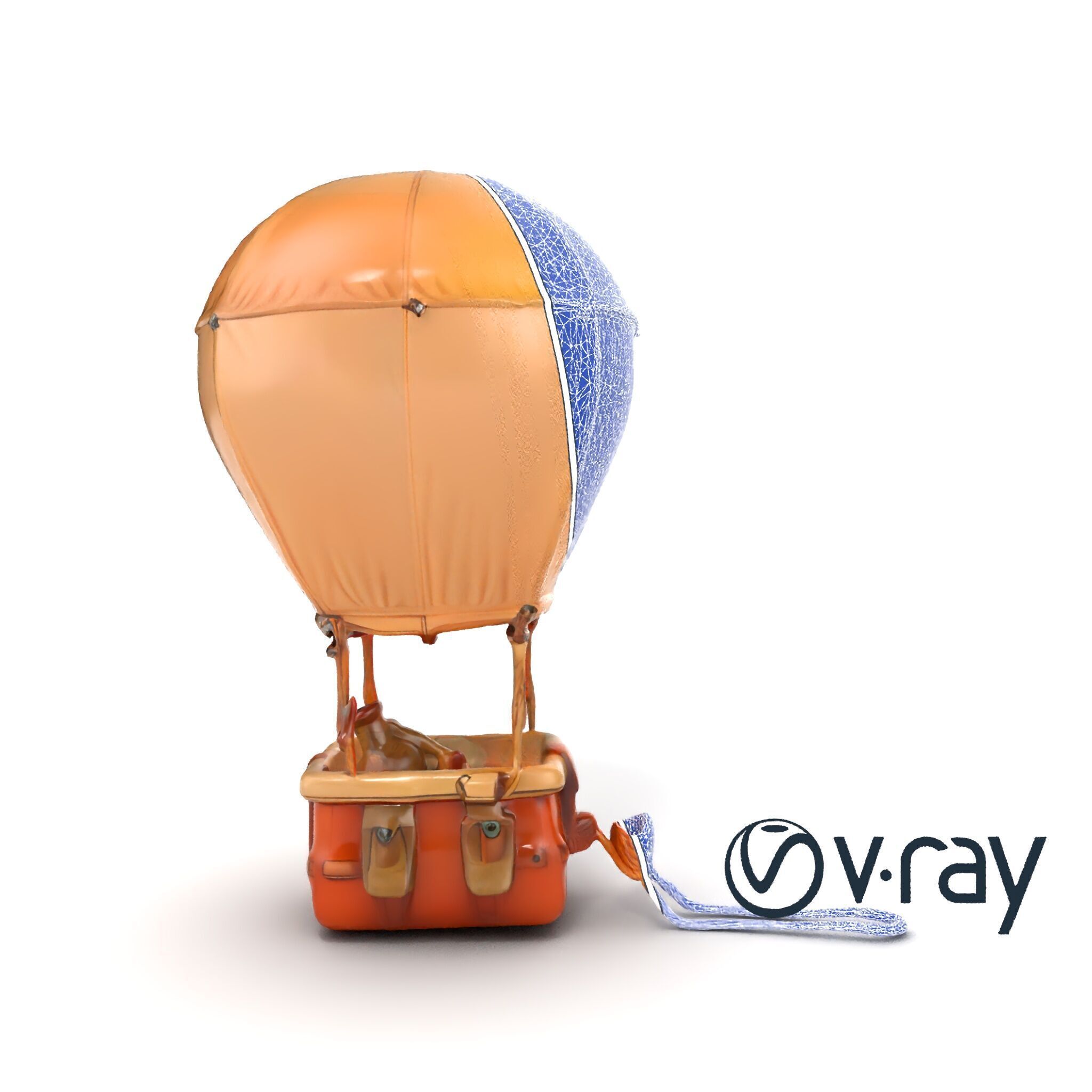 Desert Expedition Balloon model pack Low-poly 3D model_17